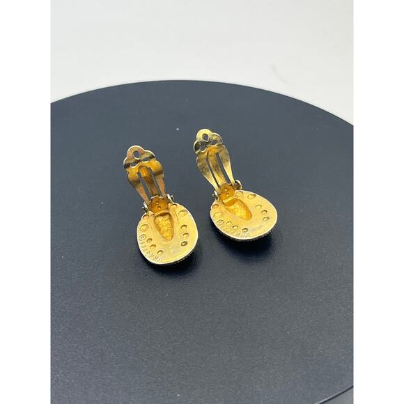 MMA Museum of Modern Art Vintage 1982 Etruscan Style Ornate Clip On Earrings - Picture 8 of 9